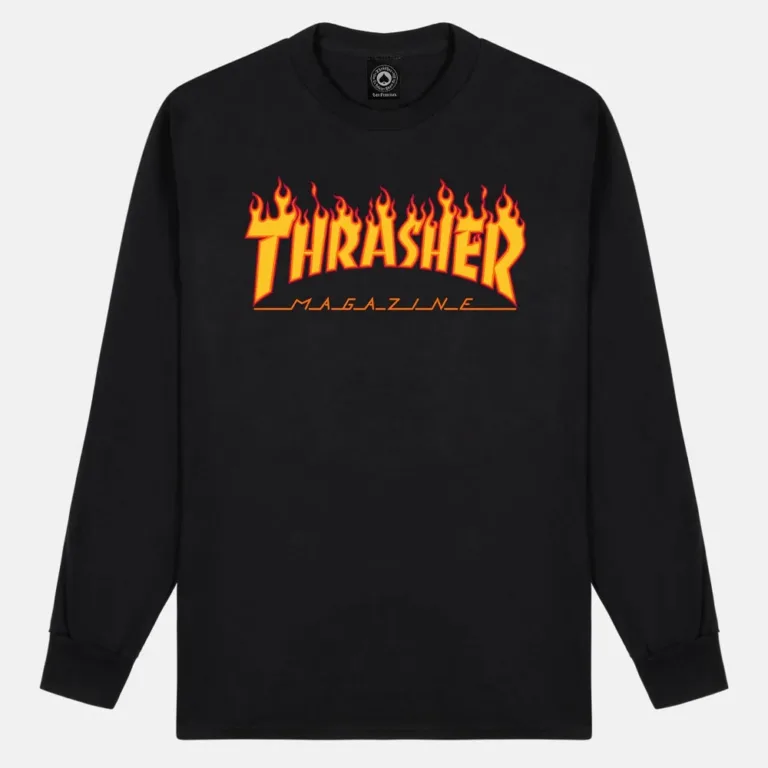 Лонгслів Thrasher Flame Black