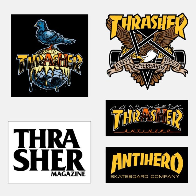 Наклейки THRASHER X ANTIHERO