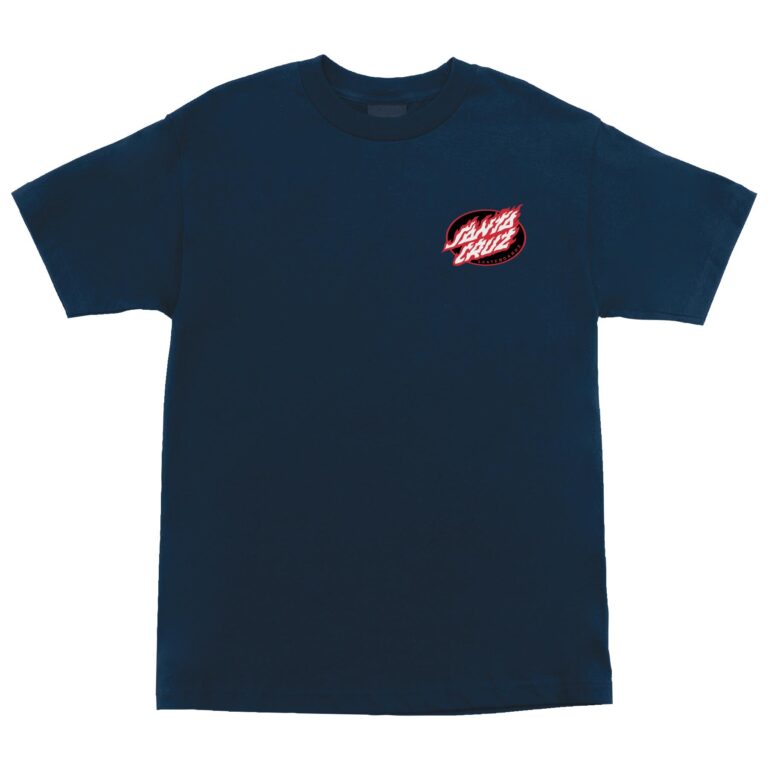 Футболка Santa Cruz True Oval Flame Dot S/S Heavyweight Navy