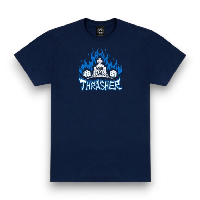 Футболка Thrasher WHO CARES BY NECKFACE navy