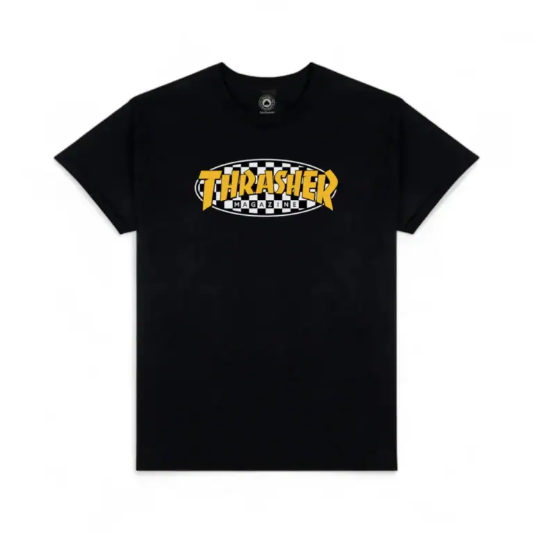 Футболка Thrasher CHECKERED OVAL Black