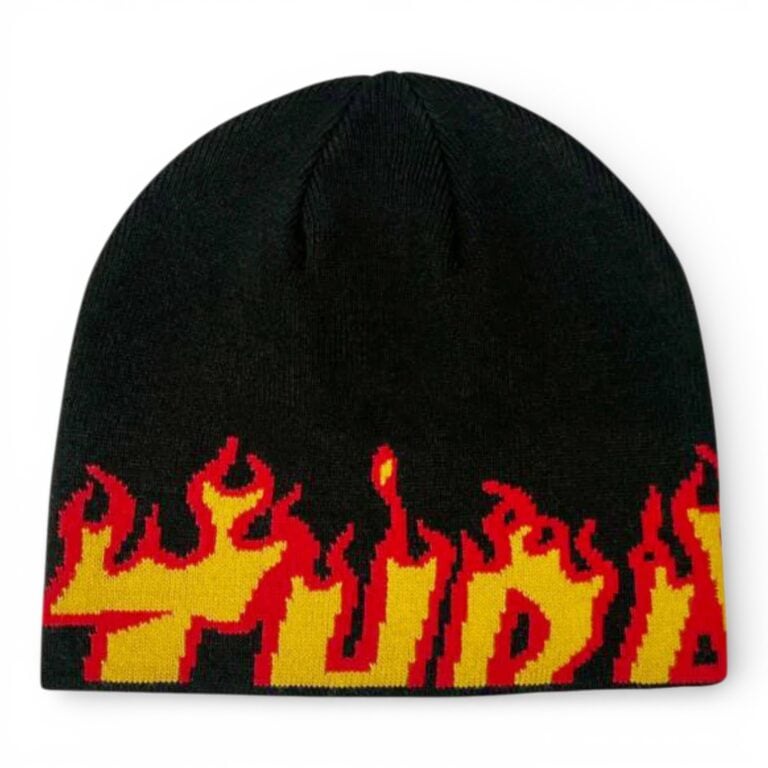 Шапка THRASHER FLAME SKULLY BEANIE BLACK